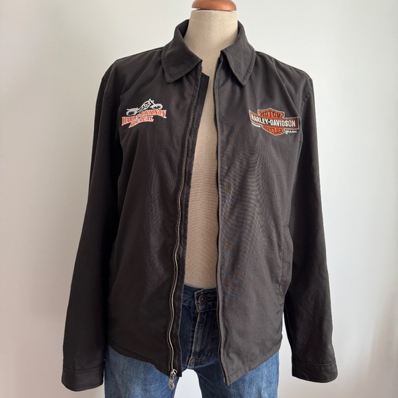 Harley Davidson - Black Canva Embroidered Jacket - Picture 2 of 16